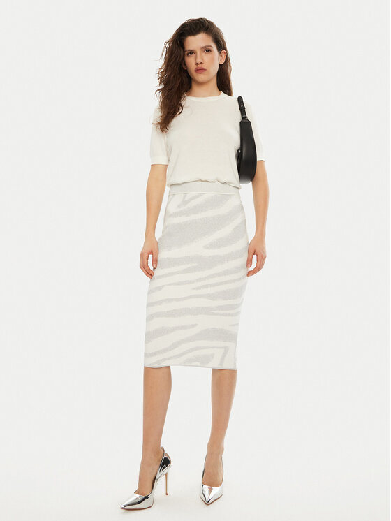Liu Jo Liu Jo Midi svārki TF4217 MS49I Balts Regular Fit