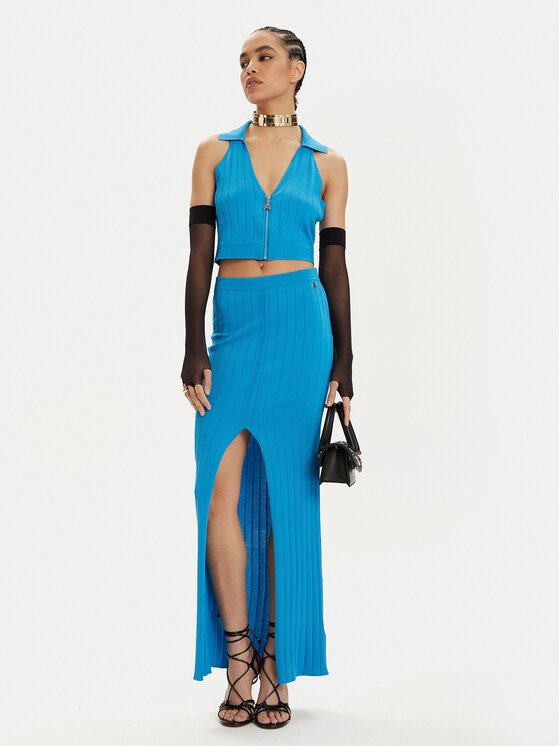 Patrizia Pepe Patrizia Pepe топ 2K0257/K182-CA04 Син Slim Fit