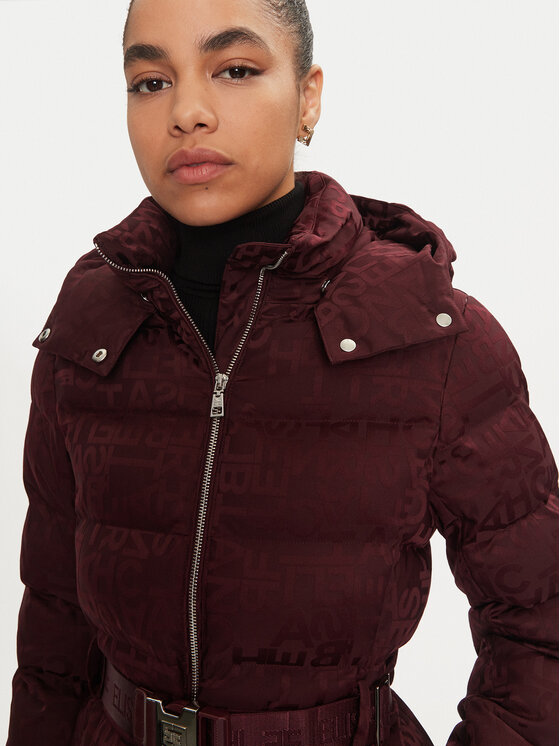 Elisabetta Franchi Elisabetta Franchi Kurtka puchowa PI-70D-46E2-V640 Bordowy Regular Fit