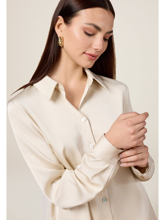 Oltre Oltre Camicia 5125R003035N011 Écru Regular Fit