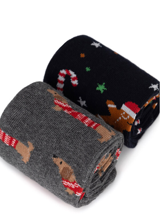 Lasocki Lasocki 2er-Set hohe Herrensocken 2MB-002-AW24 (2-pack) Grau