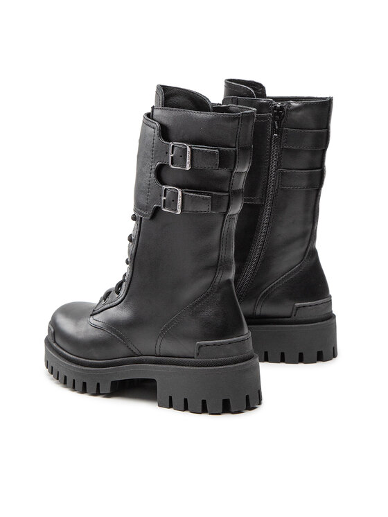 PINKO Pinko Trapper stila apavi Cumino Stivale AI 22-23 BLKS1 1H2135 A072 Melns