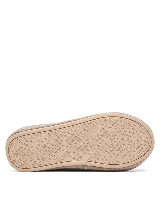 Tommy Hilfiger Tommy Hilfiger Papuče Th House Shoe Flannel FW0FW09699 Béžová