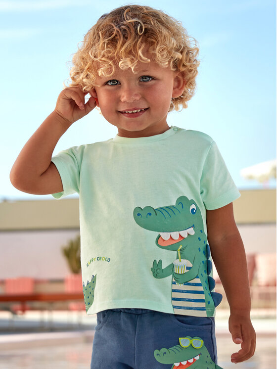 Mayoral Mayoral T-krekls 1022 Zaļš Regular Fit