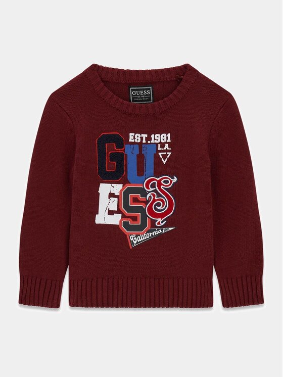 Guess Kids Guess Kids Bluza 183057 Czerwony Classic Fit
