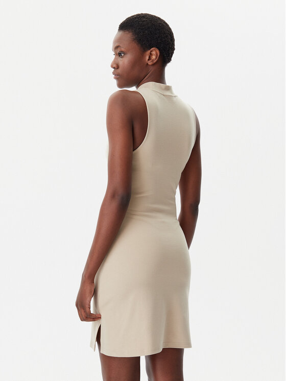 Calvin Klein Jeans Calvin Klein Jeans Kleid für den Alltag Logo J20J225290 Beige Slim Fit