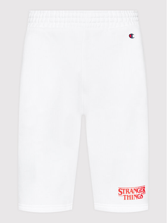 Champion Champion Sportske kratke hlače Unisex STRANGER THINGS 217782 Bijela Regular Fit