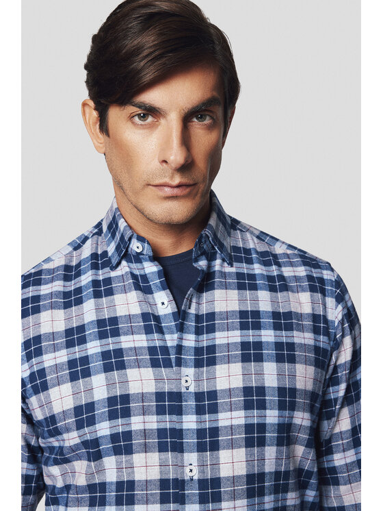 Lancerto Lancerto Koszula Carmelina KO073224000027 Granatowy Slim Fit