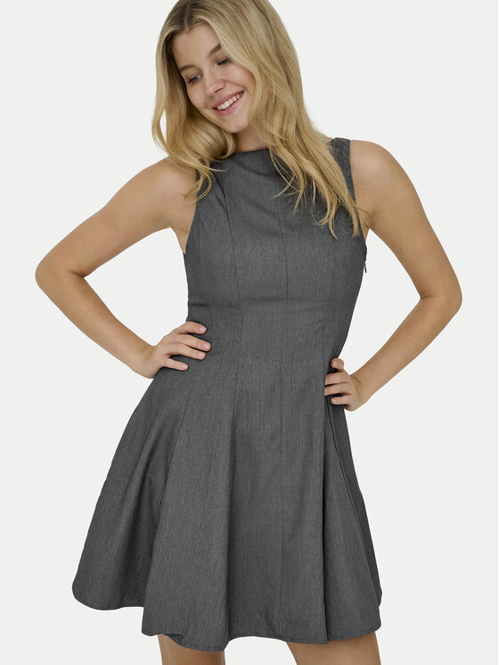 ONLY ONLY Každodenné šaty Lunita 15370914 Tmavosivá Regular Fit