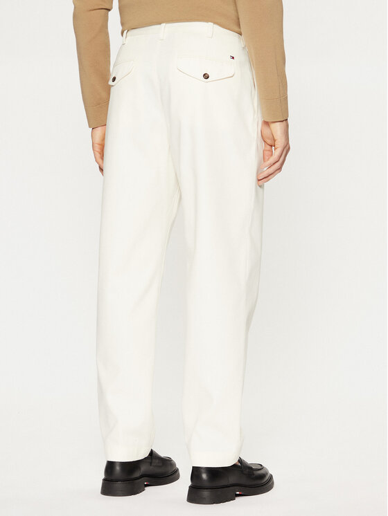 Tommy Hilfiger Tommy Hilfiger Chino nohavice MW0MW37733 Biela Regular Fit