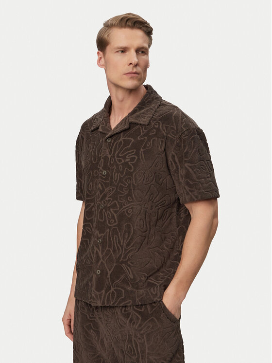 JOOP! Jeans Košeľa Moana 30101962 Tmavo hnedá Regular Fit