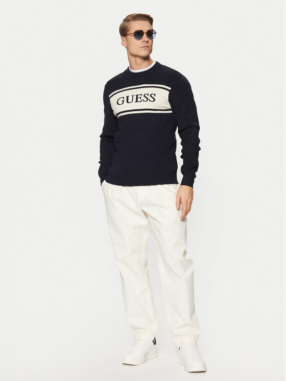 Guess Guess Džemperis M5RR13 Z3KK2 Tumši zils Regular Fit