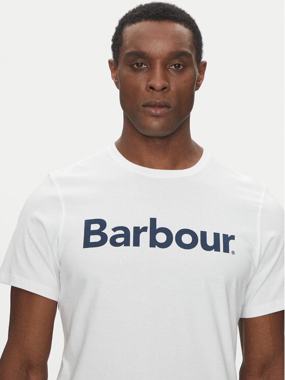 Barbour Barbour T-Shirt Logo MTS0531WH51 Biały Tailored Fit