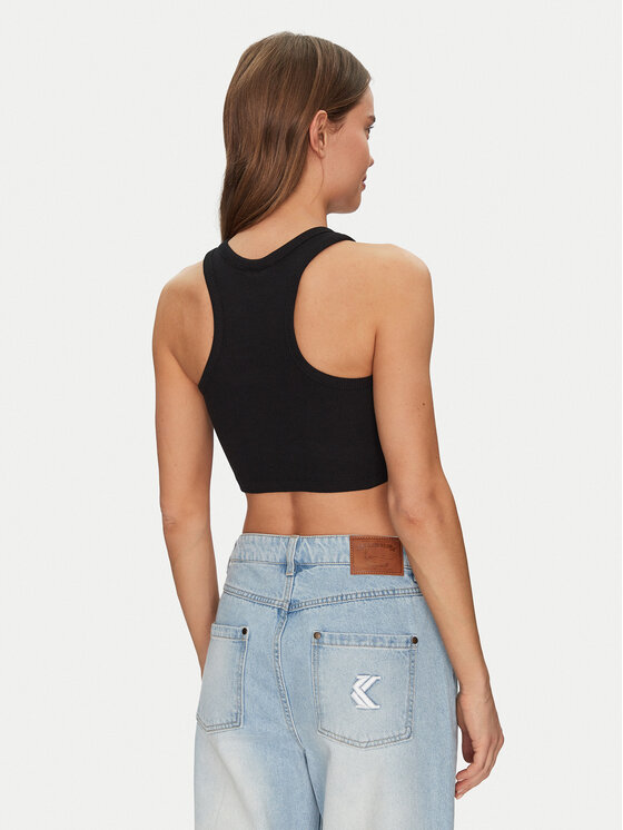 Karl Kani Karl Kani Τοπ 6131303 Μαύρο Cropped Fit
