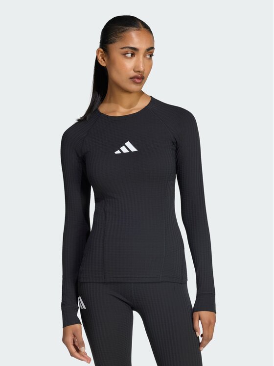 adidas adidas Koszulka techniczna 168943 Czarny Fitted Fit