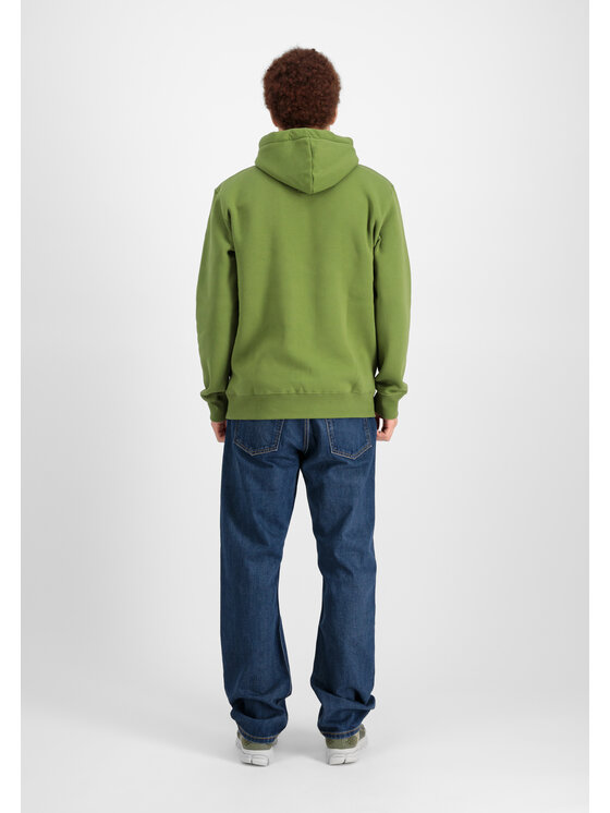Alpha Industries Alpha Industries Bluza Basic Big Logo Hoodie Zielony Regular Fit