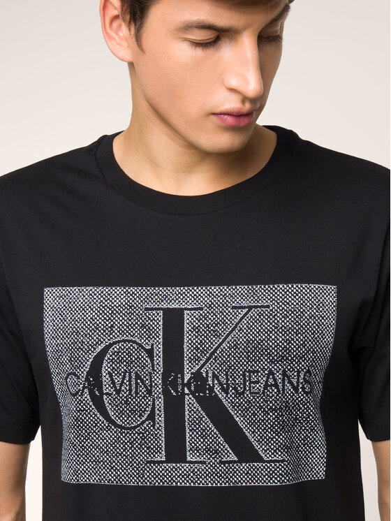 Calvin Klein Jeans Calvin Klein Jeans T-Shirt Monogram Box J30J313270 Schwarz Regular Fit