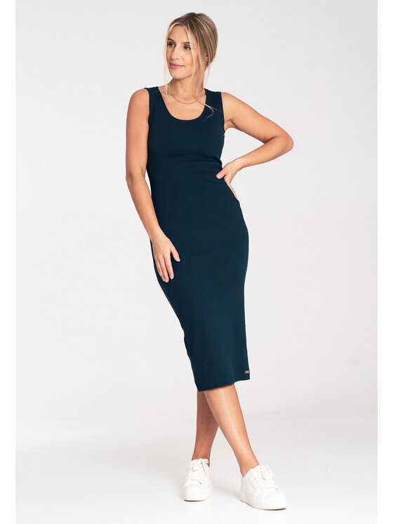 FIGL FIGL Sukienka codzienna M1053 Granatowy Fitted Fit