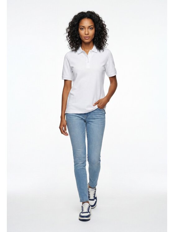 Pako Lorente Pako Lorente Polo B24WH-TX-002 Biały Classic Fit