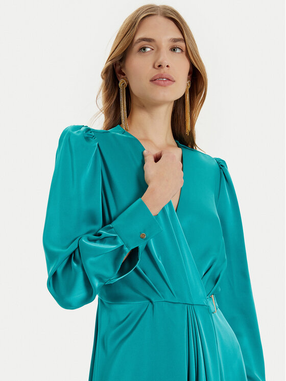 Fracomina Fracomina Coctailkleid FR24WD3002W41101 Grün Regular Fit