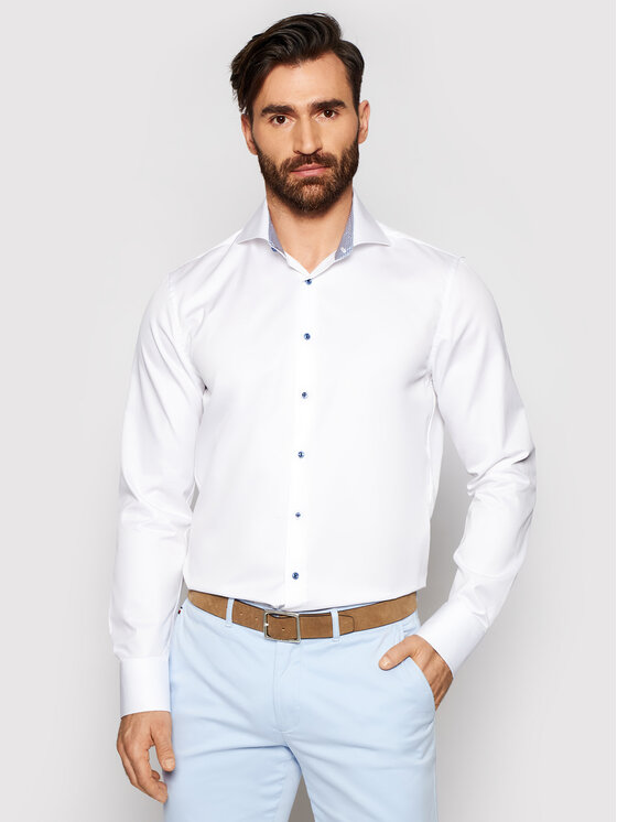 Camicia 784111 2379 Bianco Slim Fit