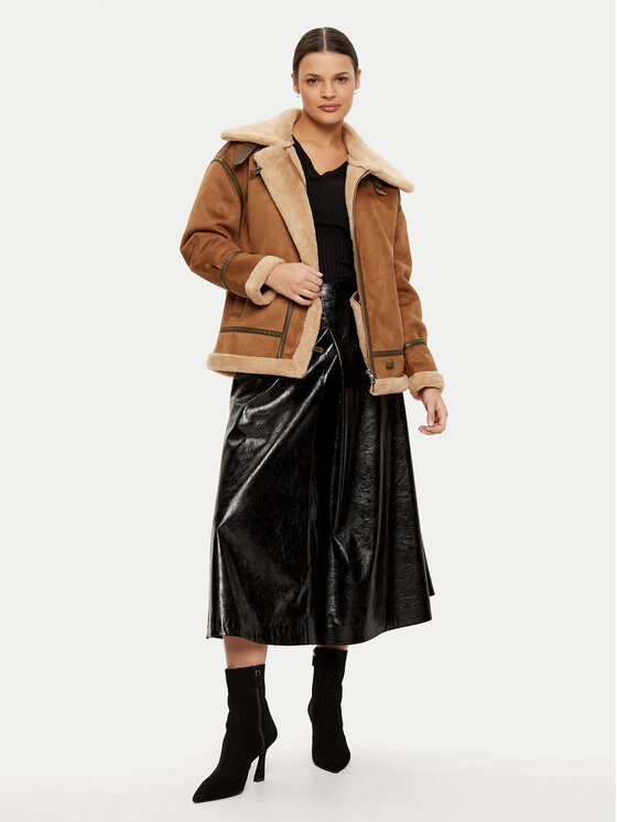 Morgan Morgan Cappotto in shearling 242-GROWN Marrone Regular Fit