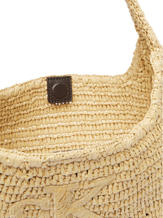 Calvin Klein Calvin Klein Torebka Bold Ck Raffia Sm Shoulder Bag LV04F3449G Brązowy
