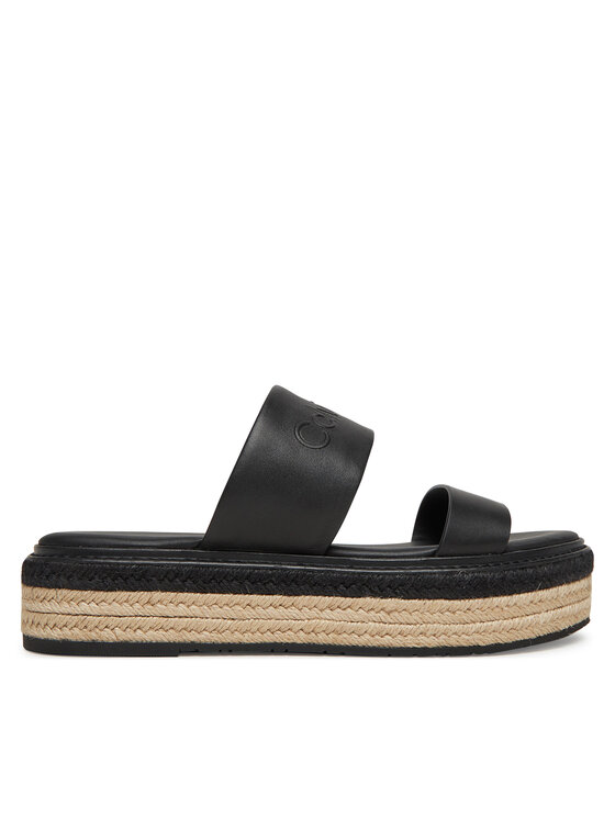 Calvin Klein Calvin Klein Espadrile Flatform Wedge Slide - He HW0HW02374 Negru