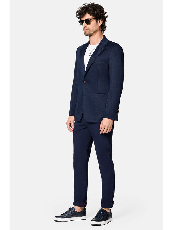 Lancerto Lancerto Marynarka Malcolm MA131123000022 Granatowy Slim Fit