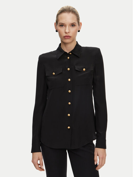 Dámská Košile Balmain, Velikost:40, Barva: Černá, DF1HS050SD42