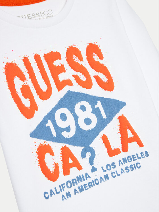 Guess Guess Μπλουζάκι N4BI01 I3Z14 Λευκό Regular Fit