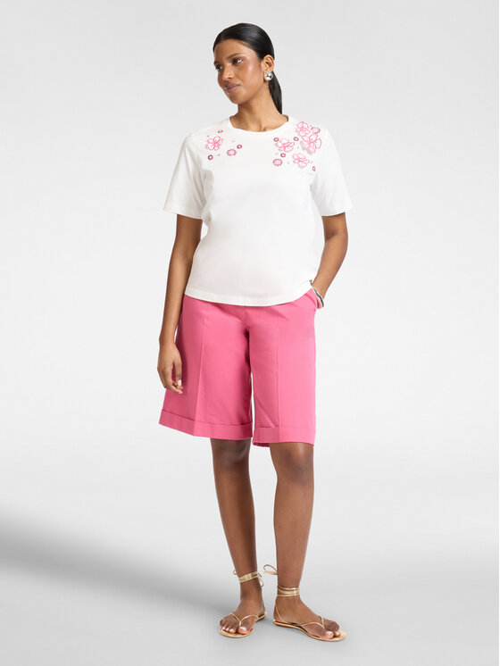 Elena Mirò Elena Mirò T-Shirt G345Z200665N011 Biały Regular Fit