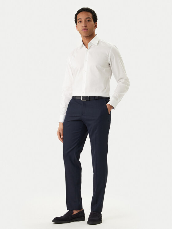 BOSS BOSS Koszula H-Hank 50560704 Biały Slim Fit