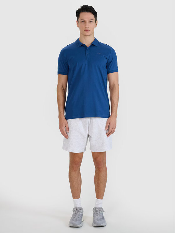 4F 4F Polokošeľa 4FWMM00TPTSM367-031S Tmavomodrá Regular Fit