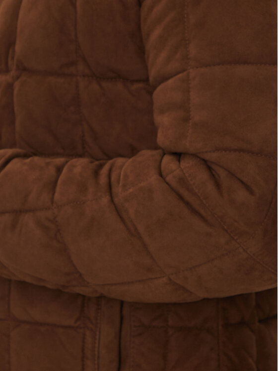 Milestone Milestone Geacă de piele Alfonso 431629 60520 Maro Regular Fit