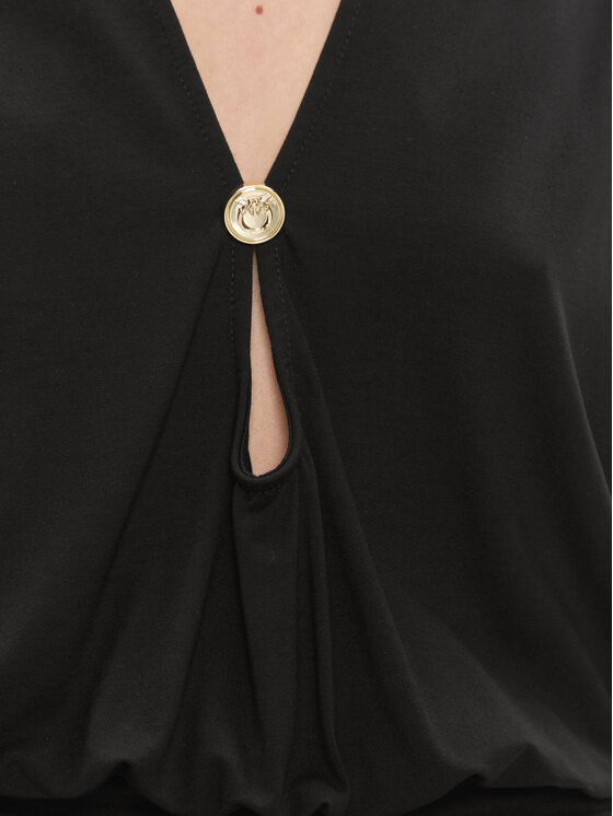 PINKO Pinko Bluză Maga 102353 A1DE Negru Regular Fit