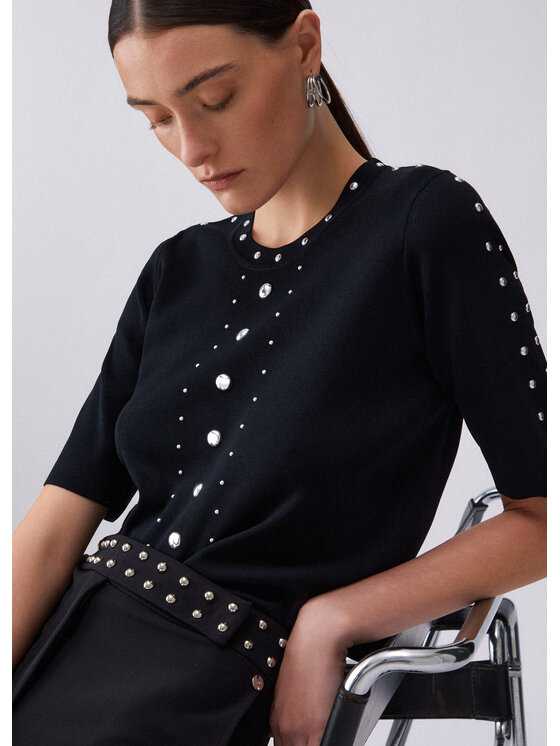 Liu Jo Liu Jo Sweter WA6092MS55N22222 Czarny Regular Fit