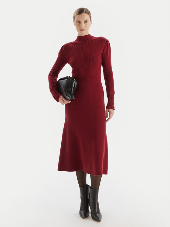 Artigli Artigli Strickkleid ACAB003090 Dunkelrot Regular Fit