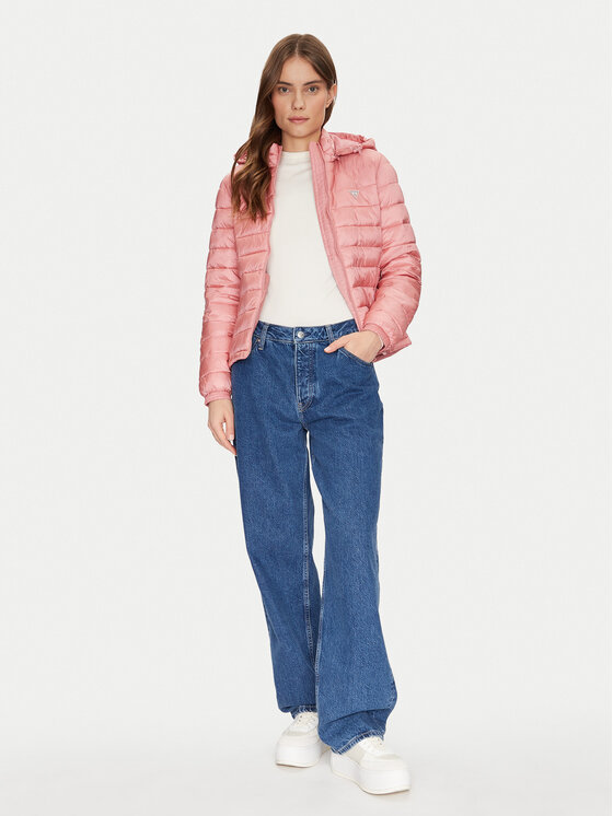 Guess Jeans Guess Jeans Pernata jakna W5RL99 WHAB2 Ružičasta Regular Fit