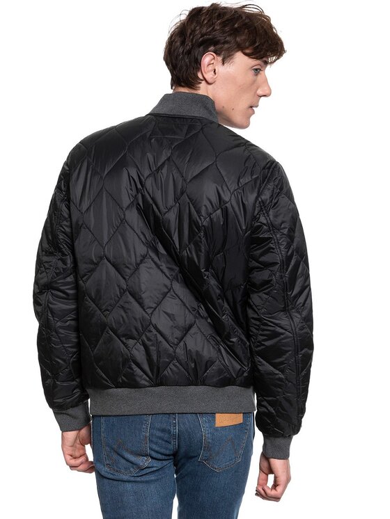 Wrangler Wrangler Giacca di transizione BOMBER JACKET Nero Regular Fit