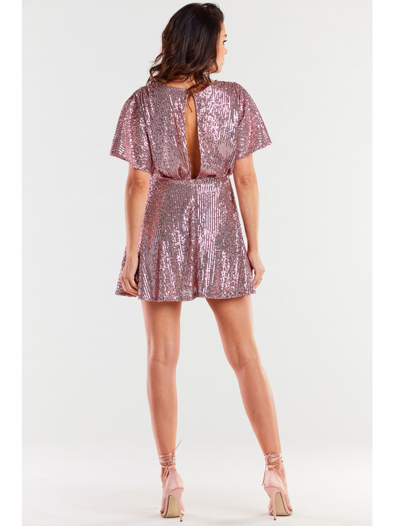 Awama Awama Abito da sera A488 Rosa Basic Fit