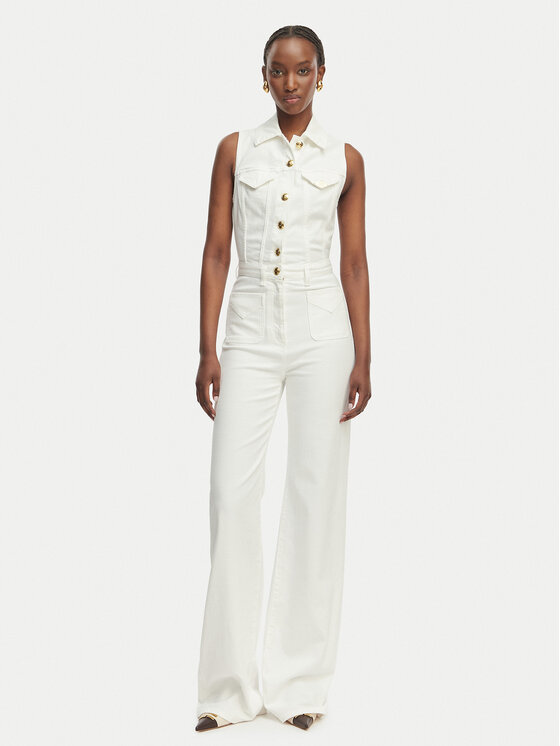 Elisabetta Franchi Elisabetta Franchi Overal TJ-45N-61E2-V550 Biela Regular Fit