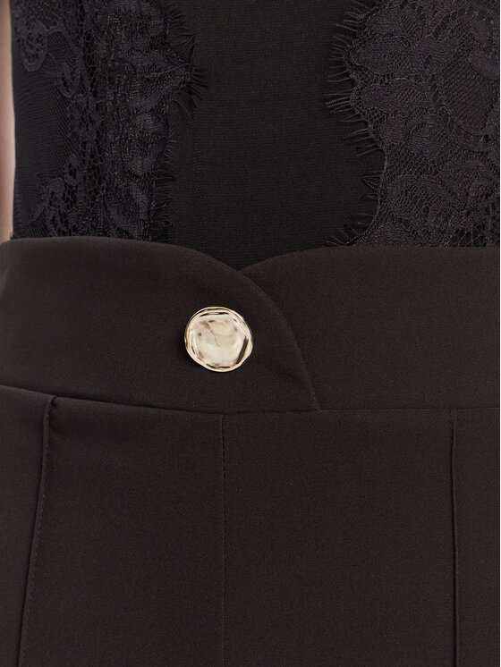 Rinascimento Rinascimento Παντελόνι υφασμάτινο CFC0125276003 Μαύρο Straight Fit