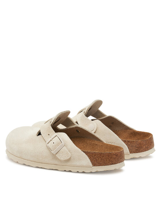 Birkenstock Birkenstock Natikači Boston zamsz 1027693 Bela