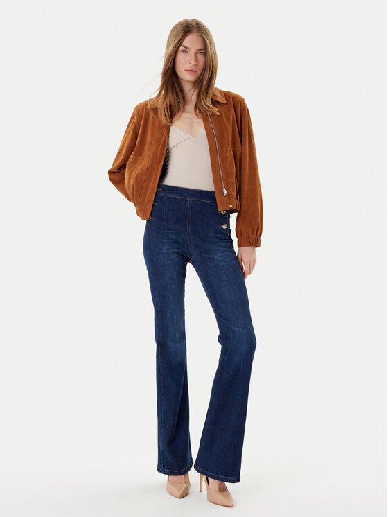 Rinascimento Rinascimento Jeans hlače CFC0124950003 Modra Flare Fit
