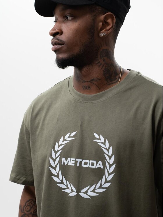 Metoda Sport Metoda Sport T-Shirt Koszulka Z Krótkim Rękawem Oversize Oliwkowa Metoda Sport Laur M Zielony Oversize