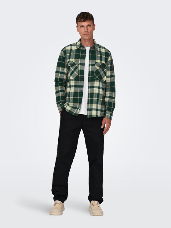 Only & Sons Only & Sons Camicia 22026313 Verde Loose Fit