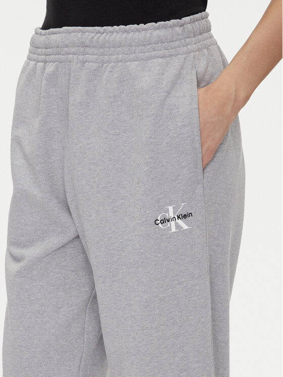 Calvin Klein Jeans Calvin Klein Jeans Spodnie dresowe Monologo LV047B235G Szary Regular Fit