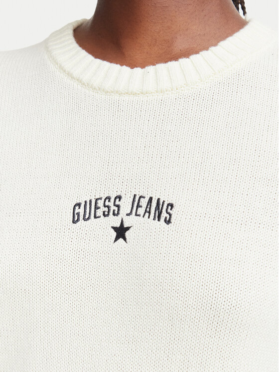 Guess Jeans Guess Jeans Pullover W6YR40 Z1074 Creme Regular Fit