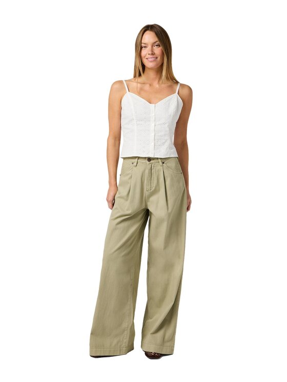Wrangler Wrangler Spodnie materiałowe 112362959 Zielony Comfortable Fit